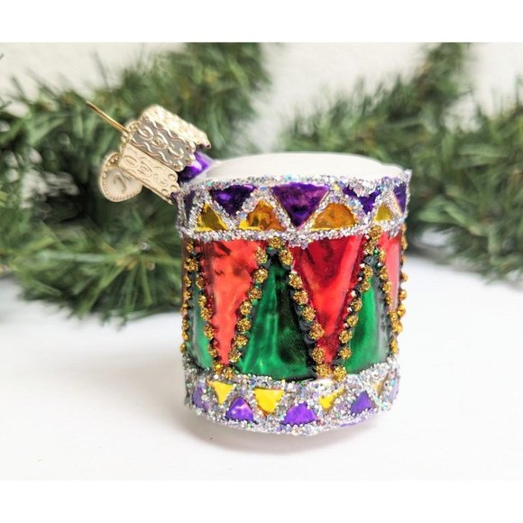 Fancy Drum Retired Old World Christmas Ornament - Picture 1 of 5
